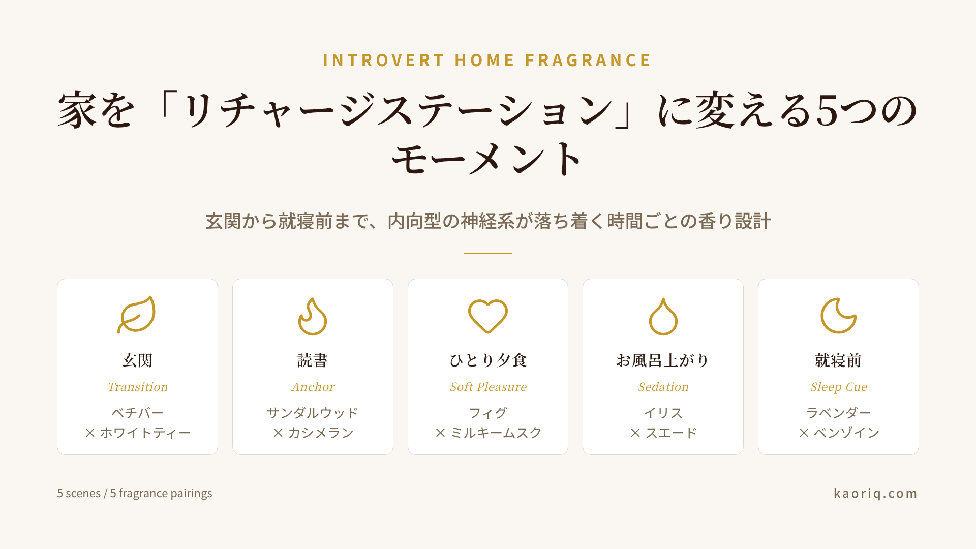 内向型のための5つのリチャージモーメントと香り